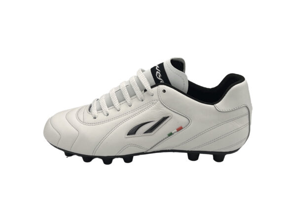 Scarpe Calcio Pelle Artigianali Made In Italy Modello Classic Pro Bianco Danese Calzature