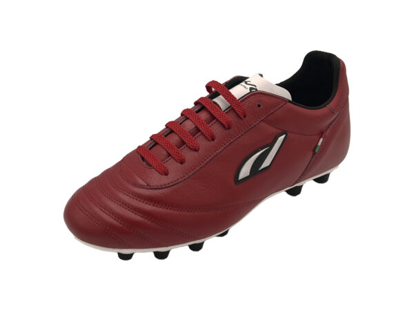 Scarpe Calcio Artigianali Made In Italy Modello ITALIA Cup Rosso Danese Calzature Monopoli